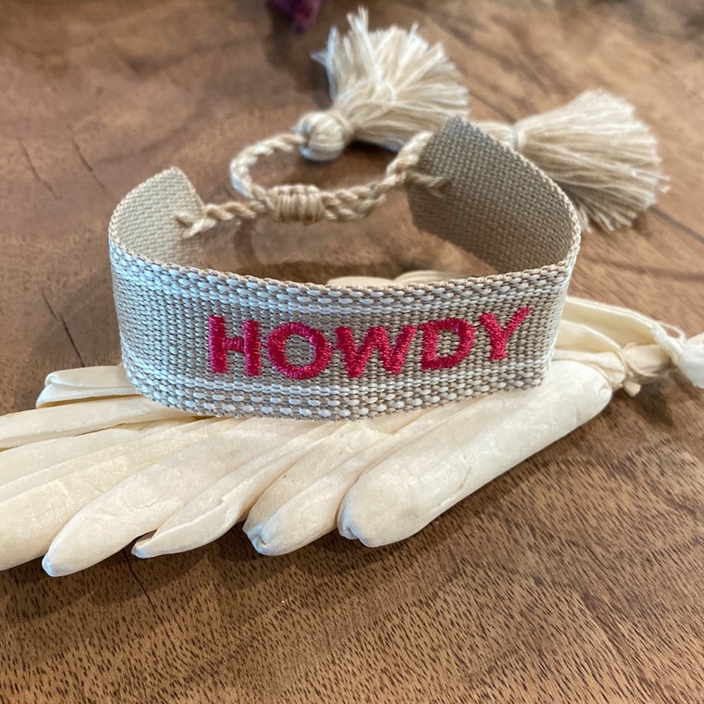 Boho Woven Graphic Howdy Bracelet